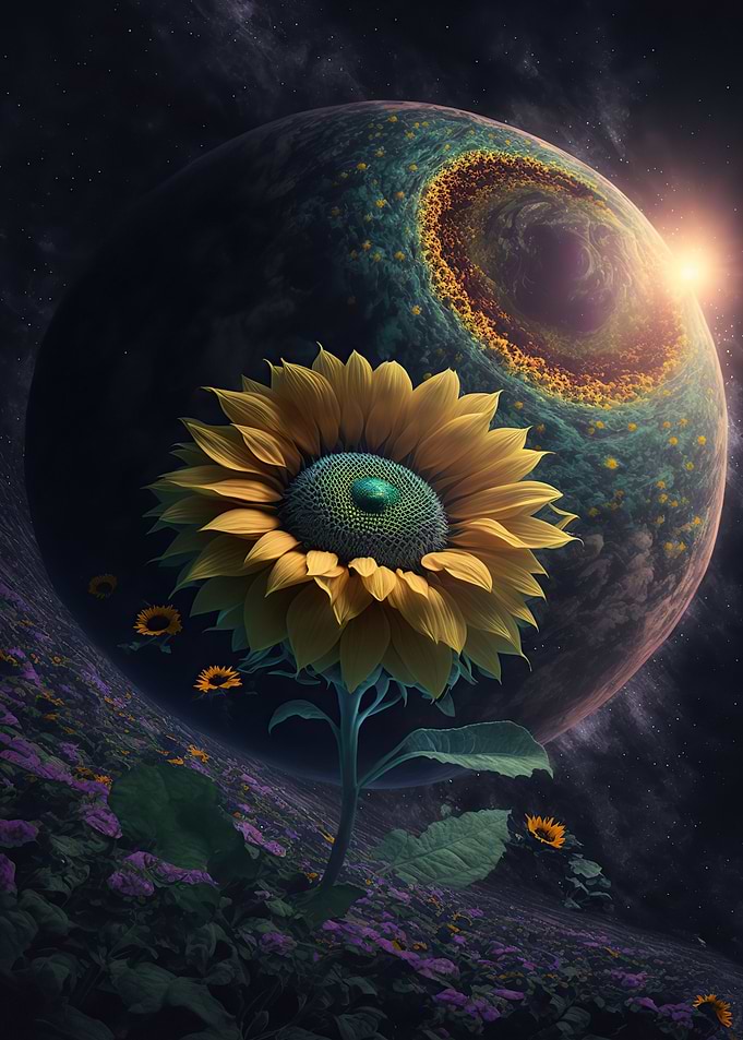 Universe sunflower