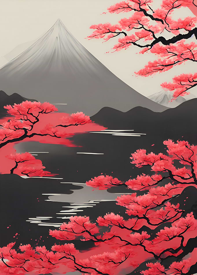 Asian Ink Wash Painting