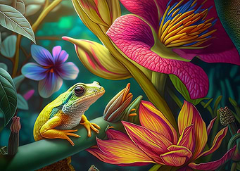 Rain forest tree frog