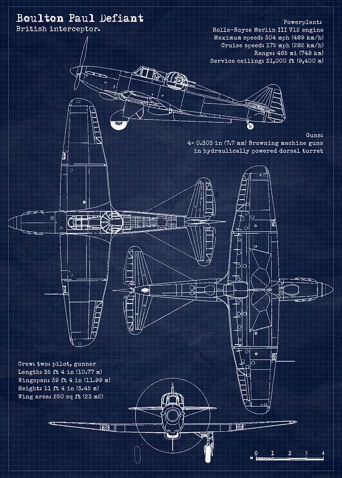 Paul Defiant Blueprint