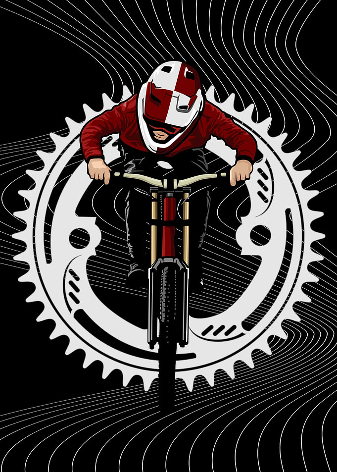mountain bike illustration