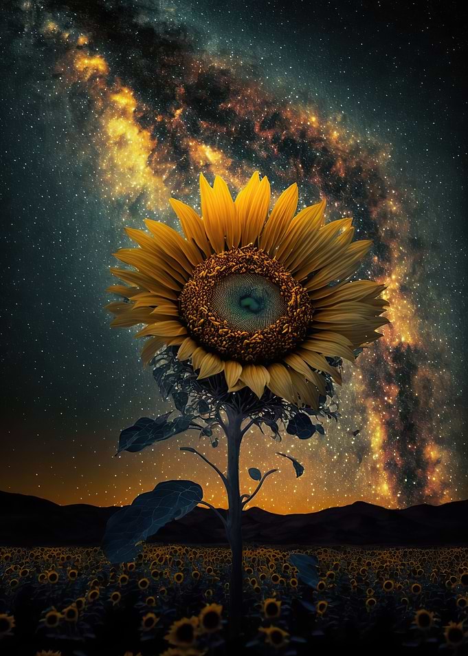 Universe sunflower