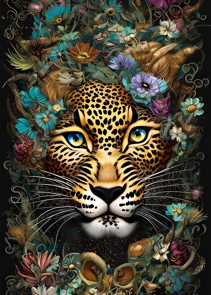 Leopard Animal Flowers