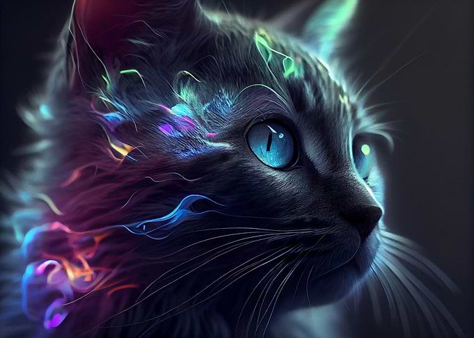 Colorful cat