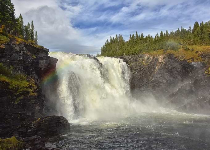 Waterfall in Sweden