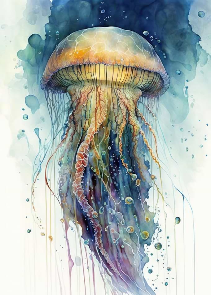 Jellyfish Watercolor