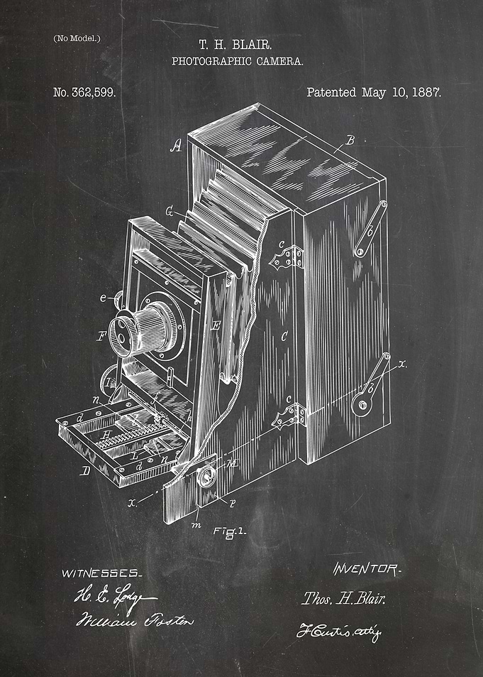 Photographic camera patent