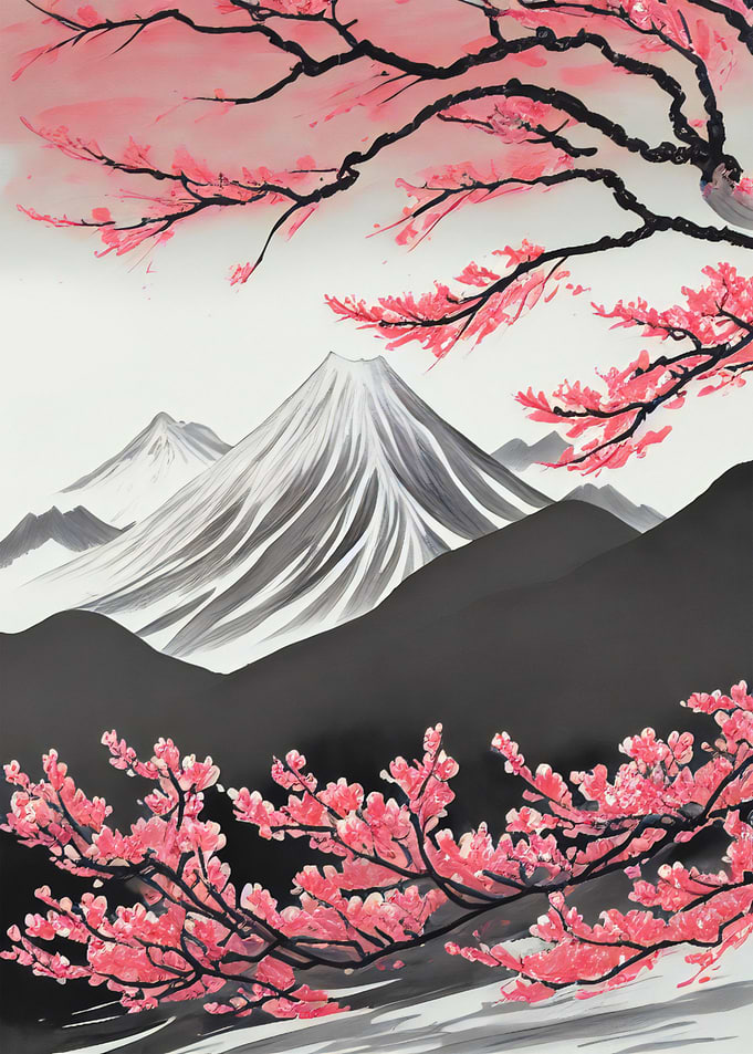 Asian Ink Wash Painting