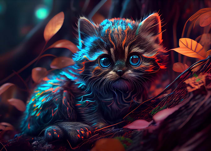 Colorful cat