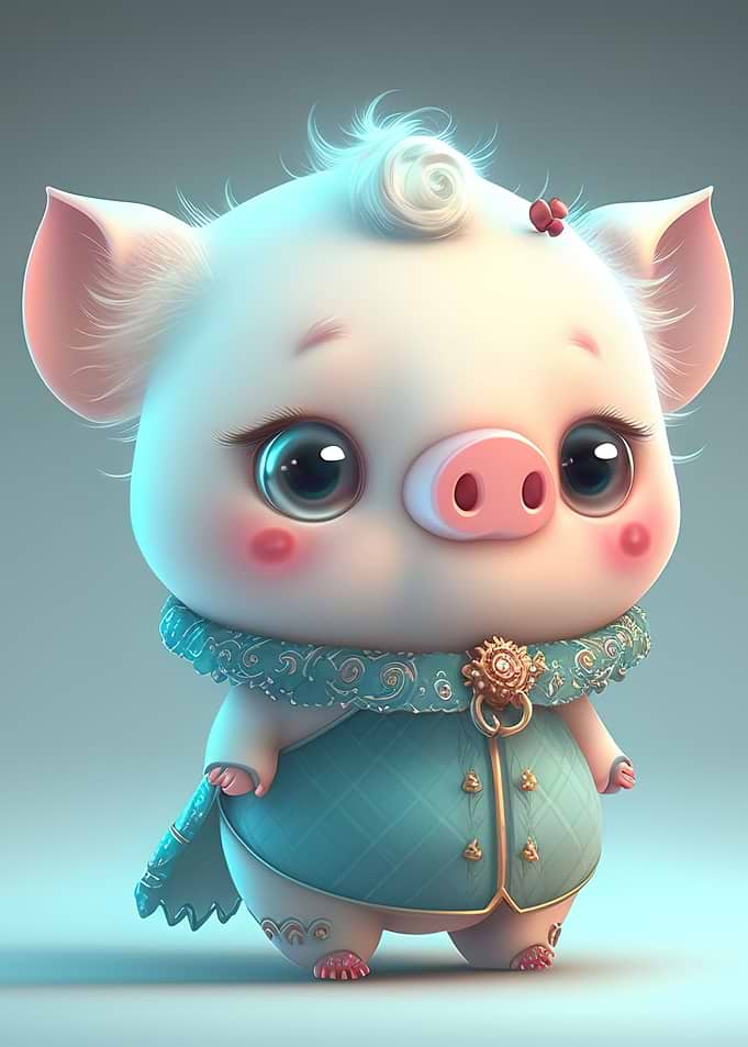 cute pink pig