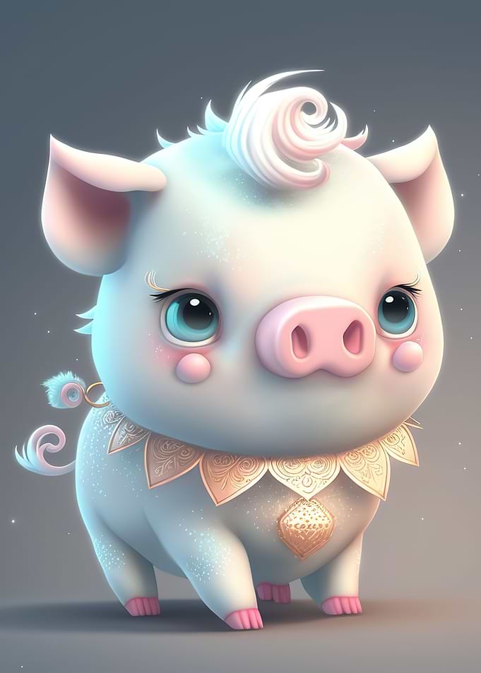 cute pink pig
