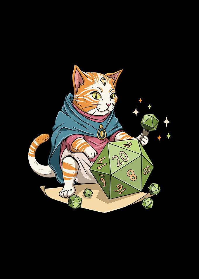 RPG Meow Cat D20 Dice