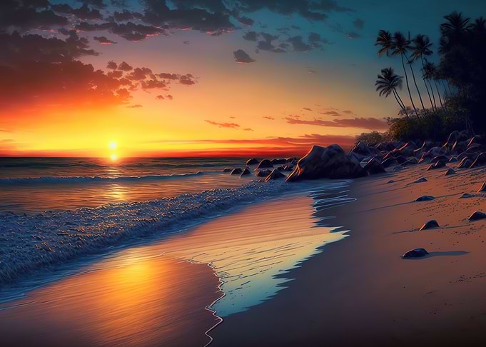 Beach Sunset landscape