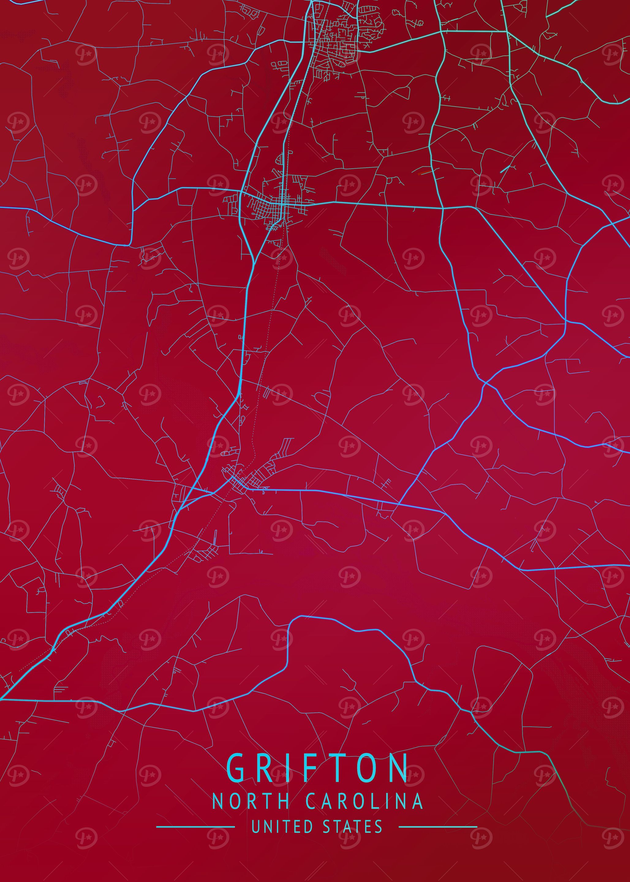 Grifton USA City Map