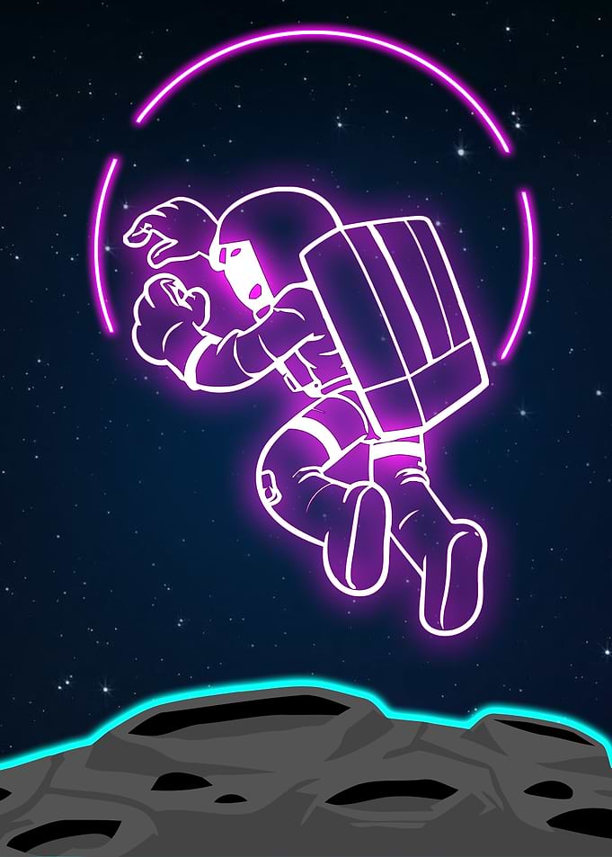 Astronaut Neon Space