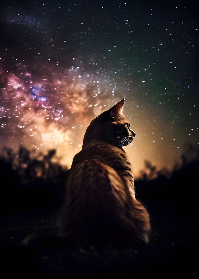 Cat Galaxy Nature Animal
