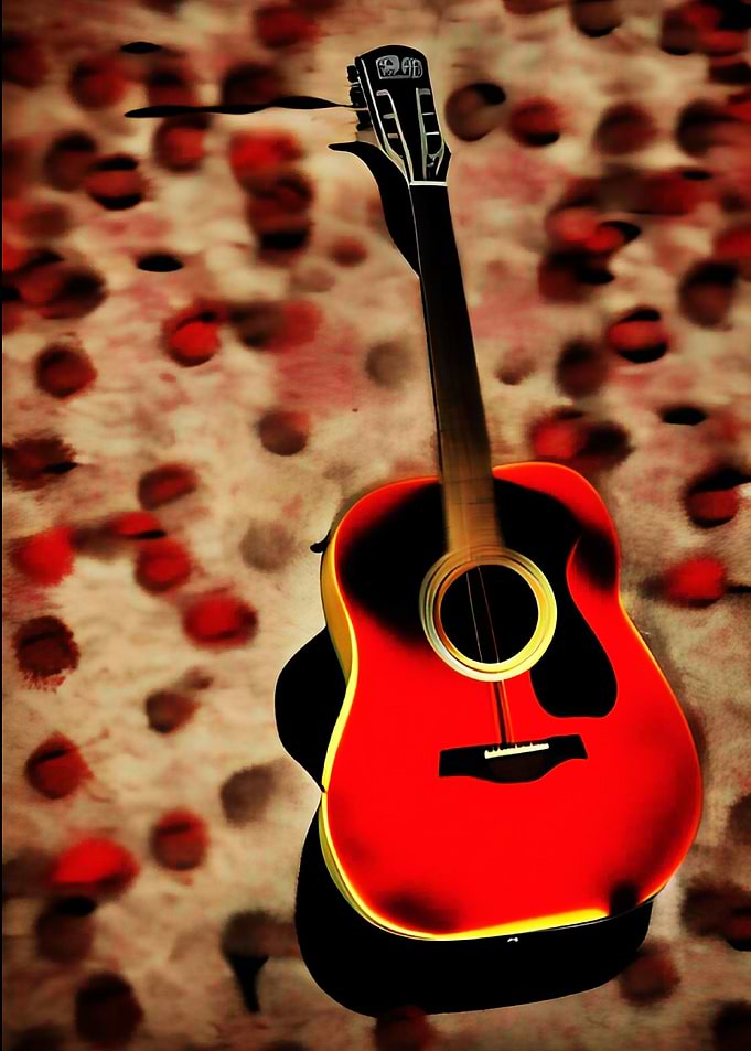 Guitar Oil Painting