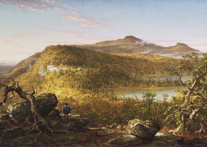 Two Lakes and Mountain