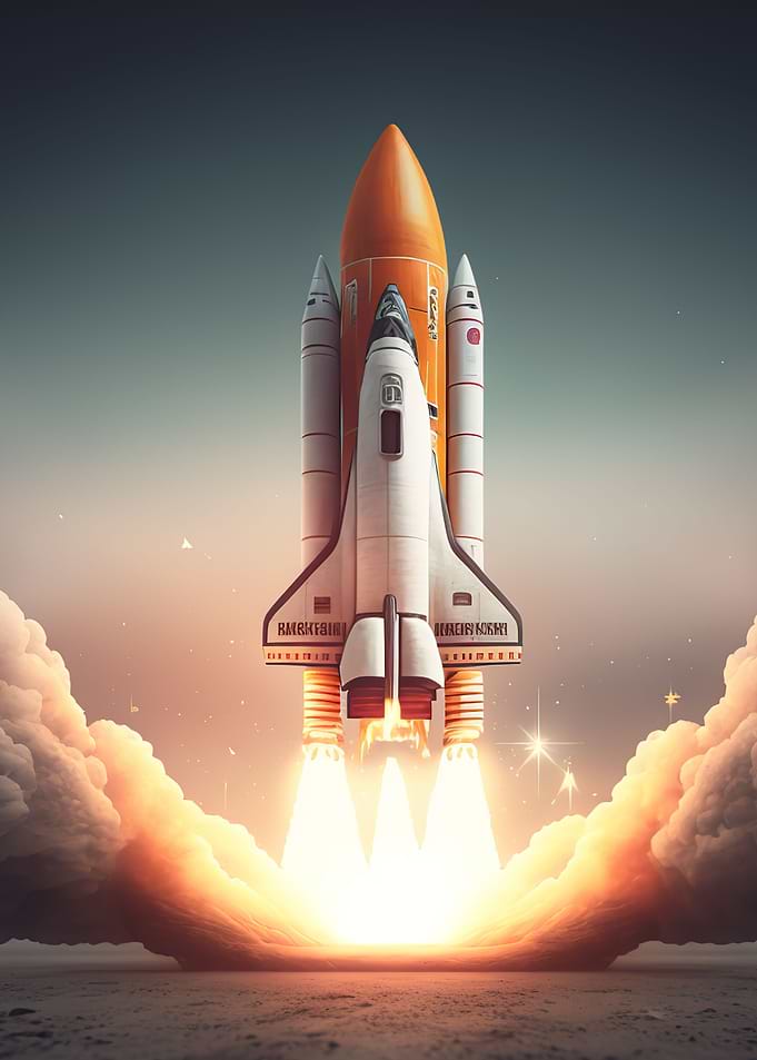 Space Launch Rocket Clouds