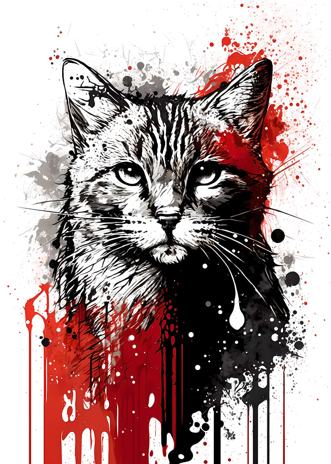 Tabby House Cat Portrait