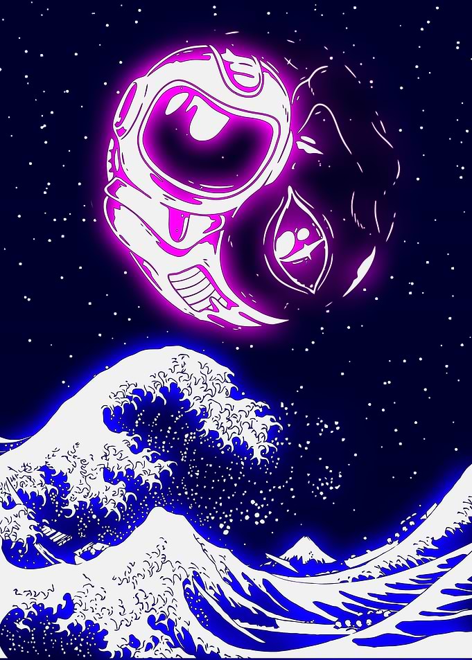 Astronaut Neon Space