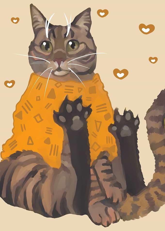 painting cat