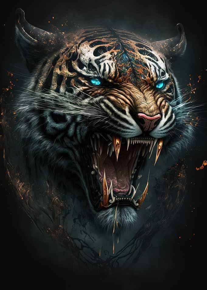 Tiger Roaring Fierce