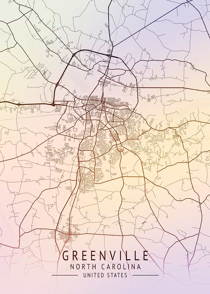 Greenville USA City Map