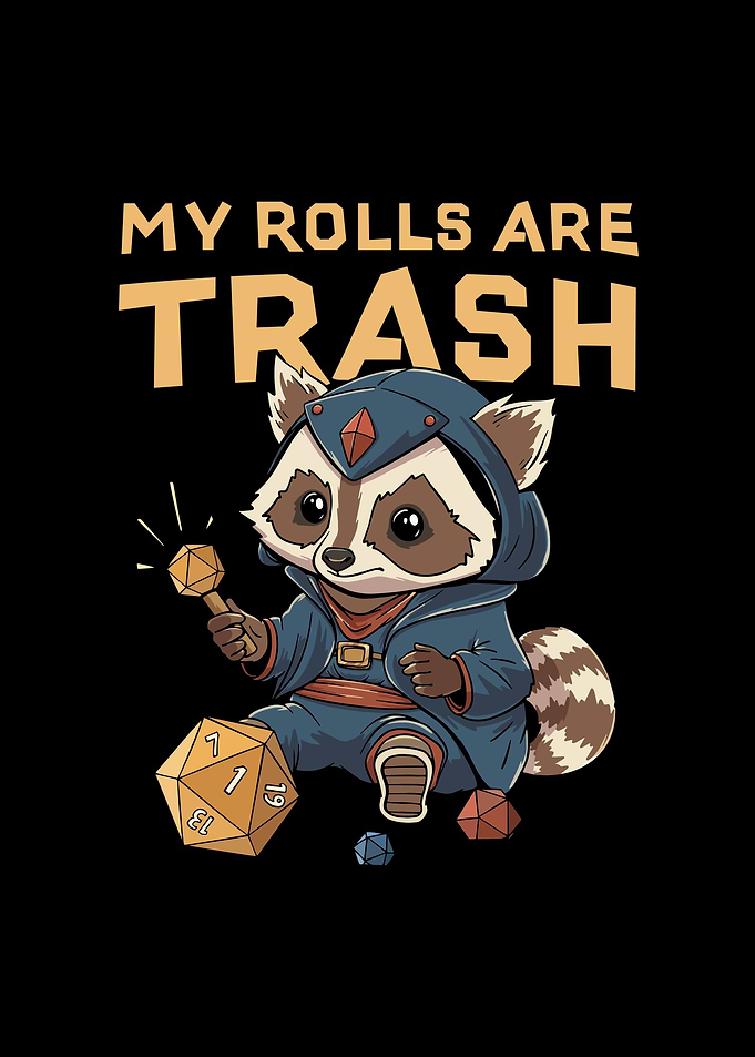 RPG Racoon Trash D20 Dice