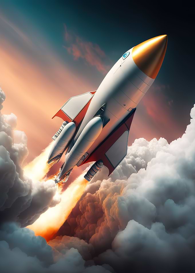 Space Launch Rocket Clouds