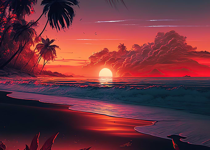 Beach Sunset landscape