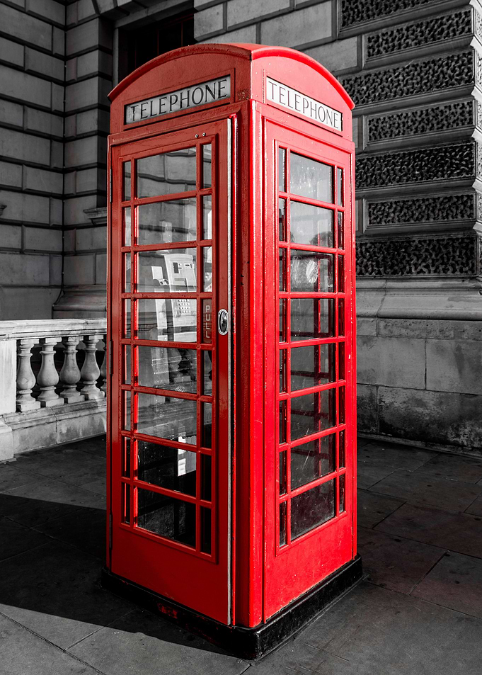 London UK Retro Phone Box