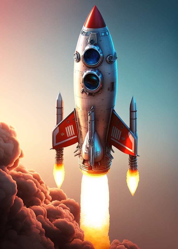 Space Launch Rocket Clouds