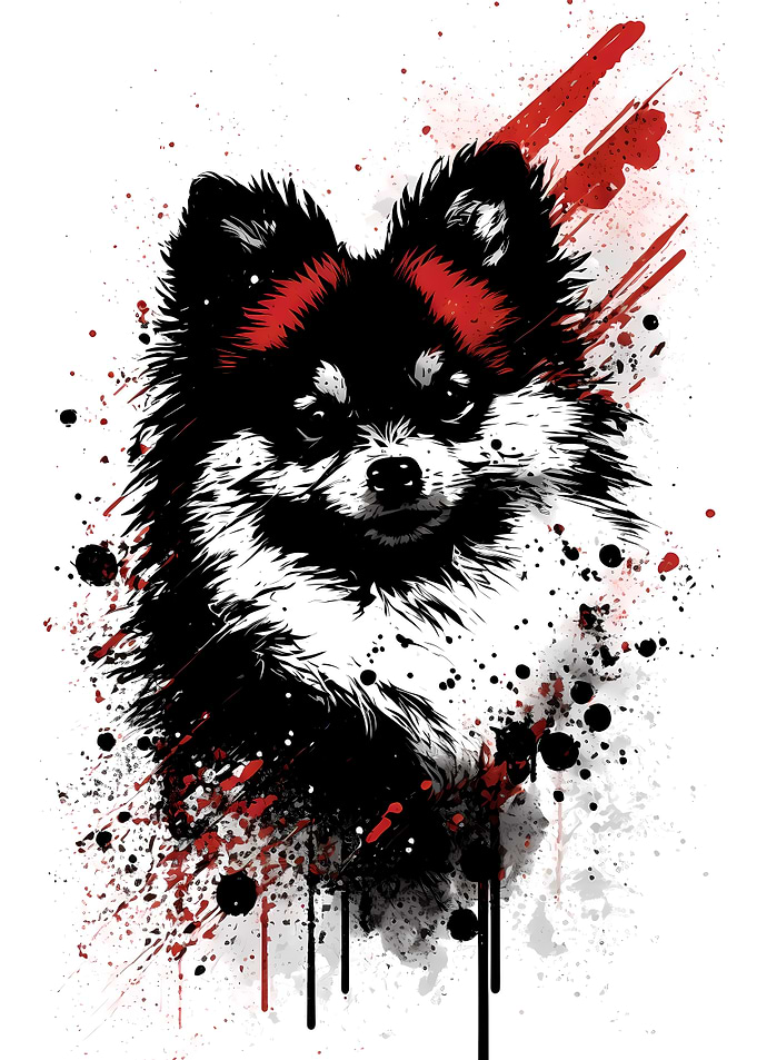 Pomeranian Dog Portrait