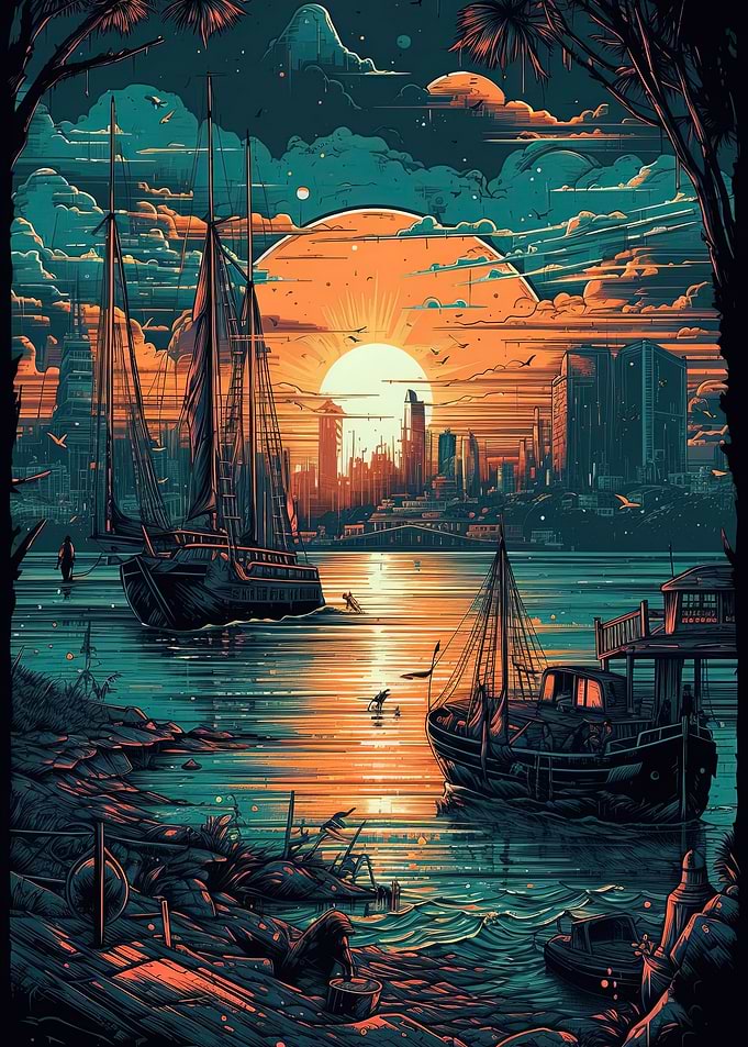 Old ships in Miami