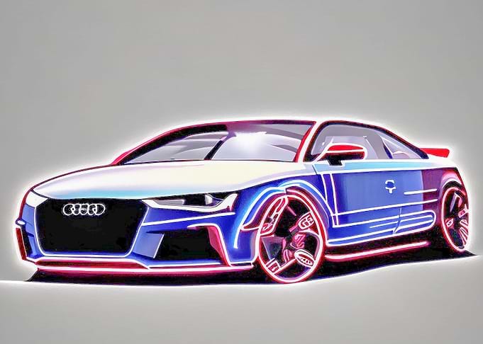 2018 ABT Audi neon light