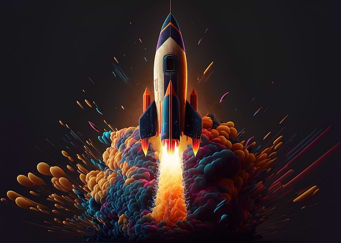 Space Launch Rocket Clouds