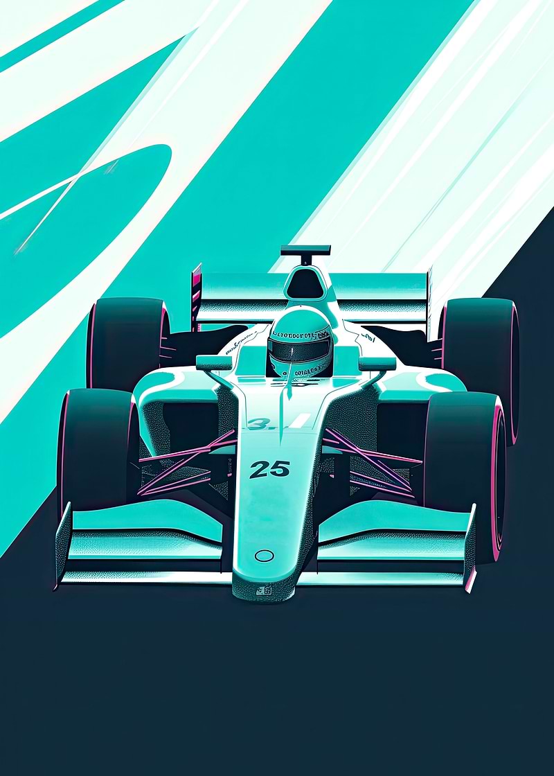 F1 Racing Thrill — metal poster wall art