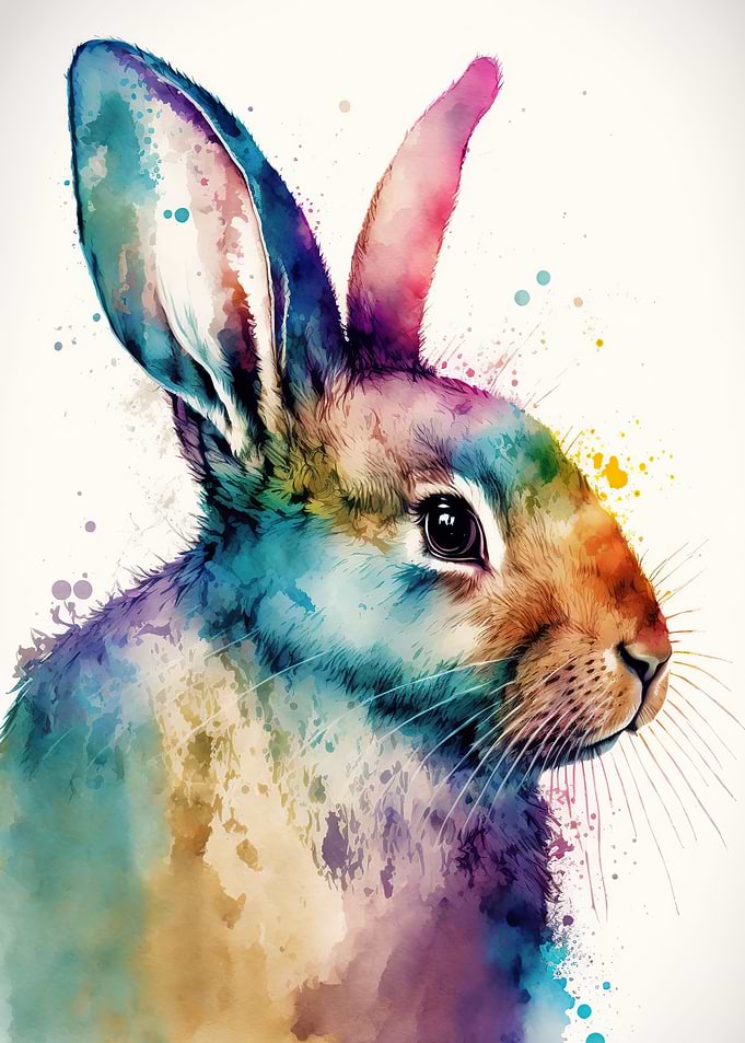 watercolor rabbit