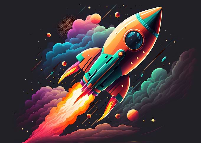 Space Launch Rocket Clouds