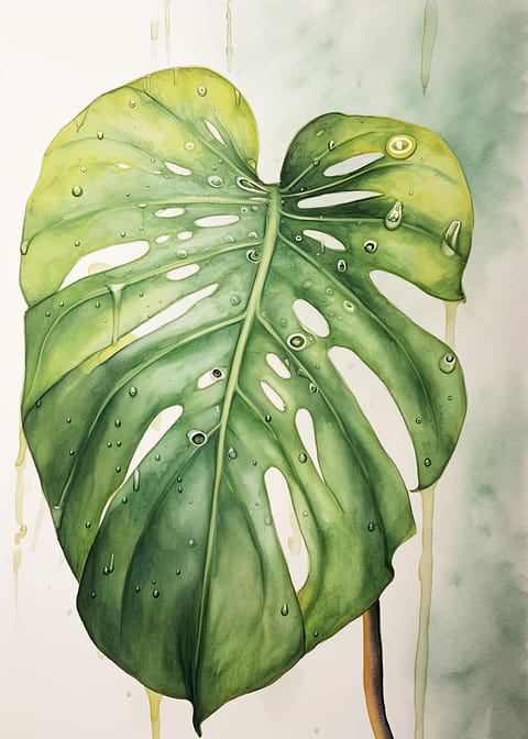 Stunning Monstera Leaves — monstera botanical metal print
