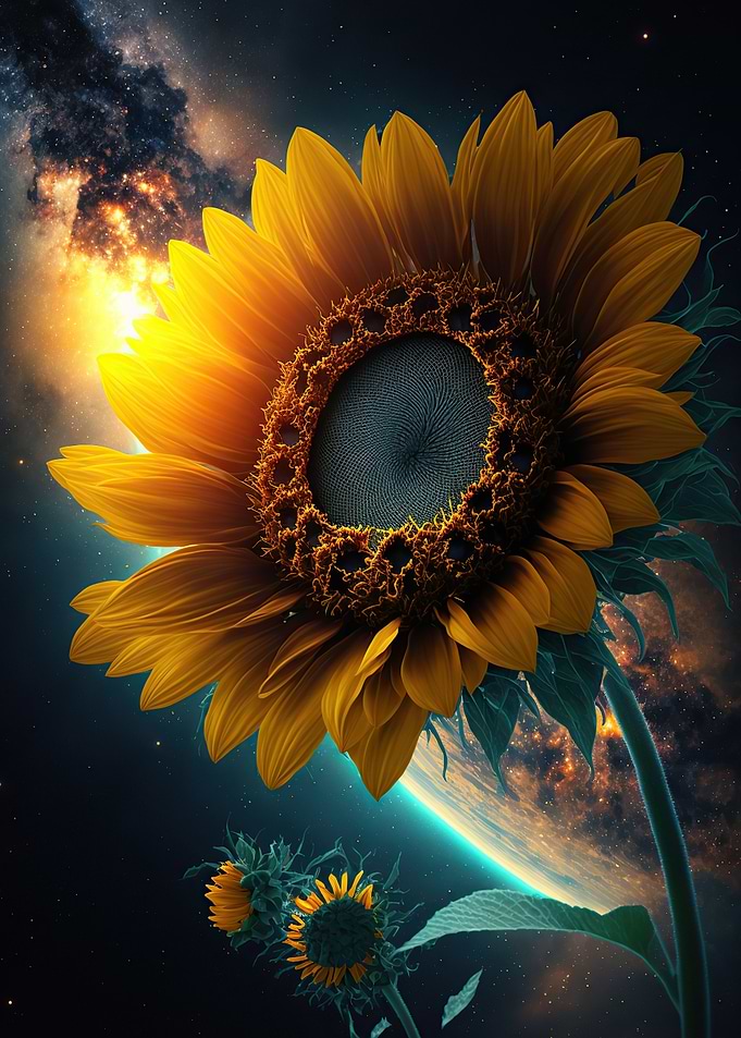 Universe sunflower