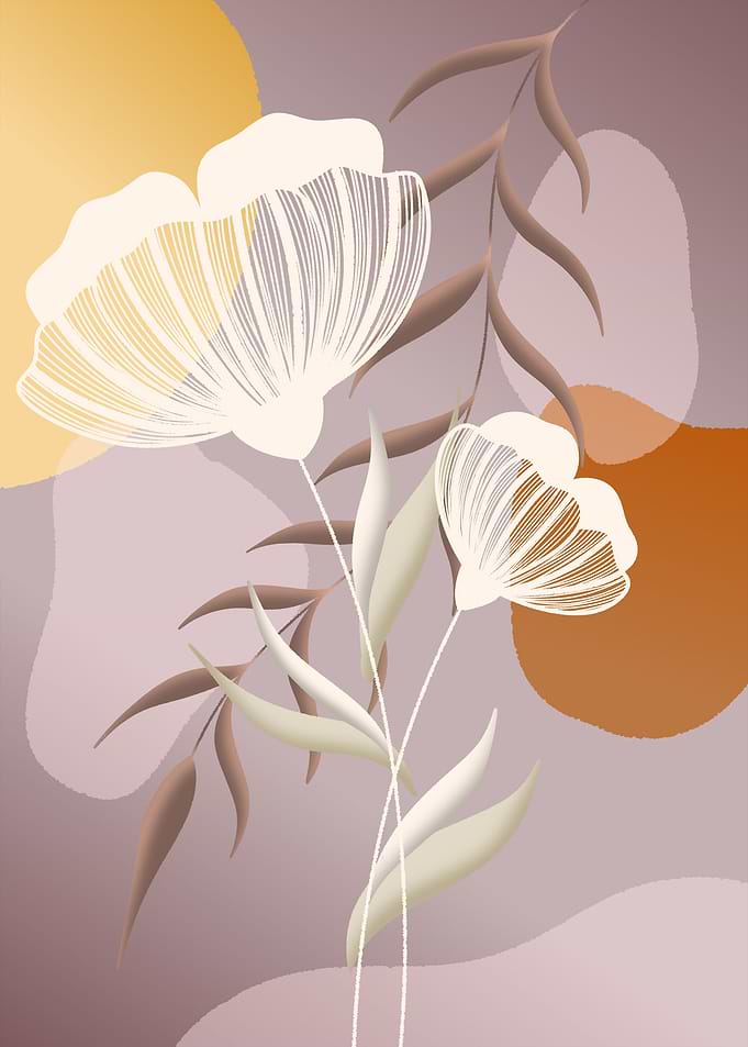 Floral Line Art
