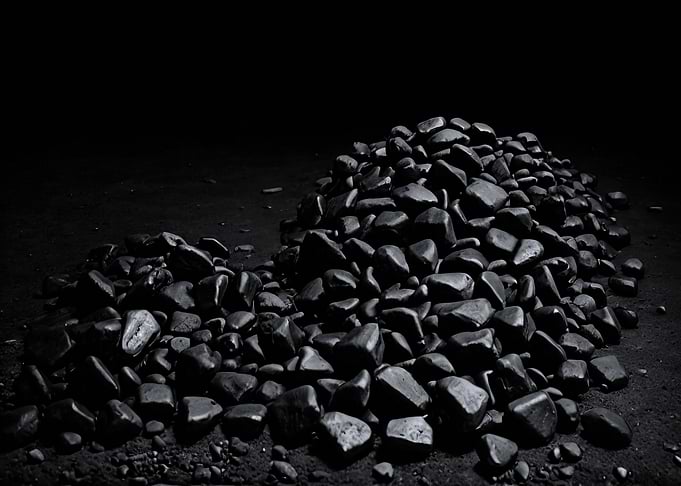 Rocks gravel coal pile dar