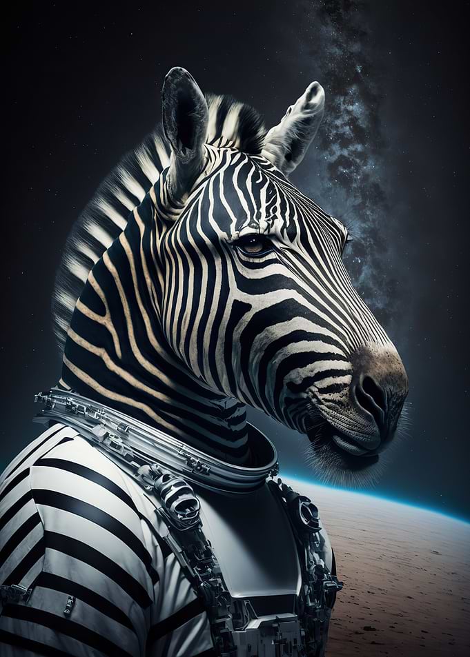 Zebra astronaut