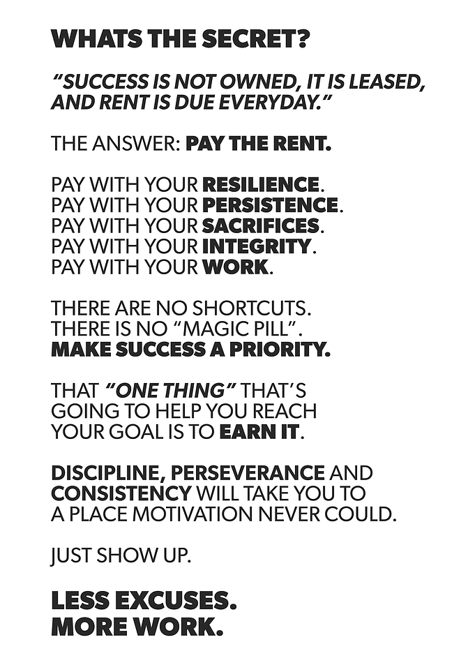 The Secret To Success