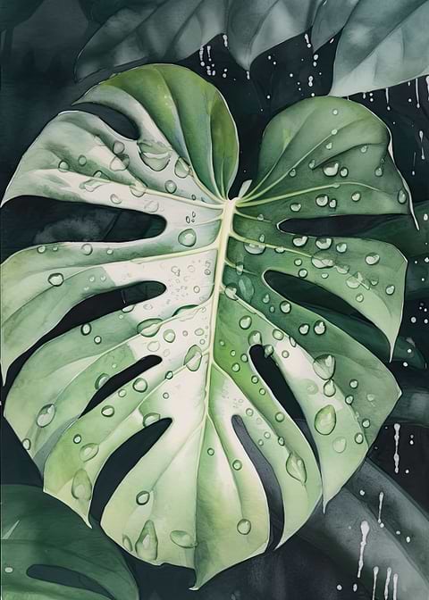 Bring Nature Indoors — monstera botanical metal print