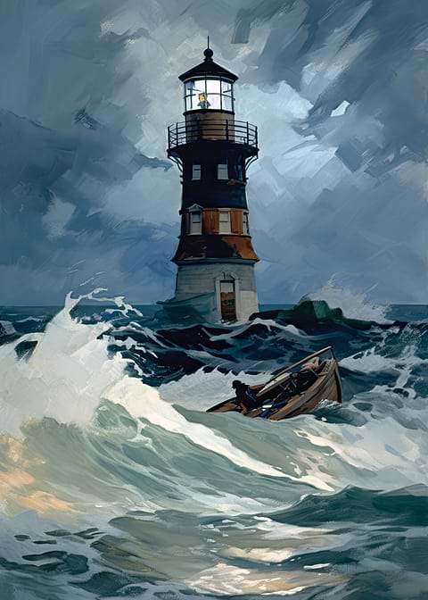 The Lighthouse — man cave metal poster
