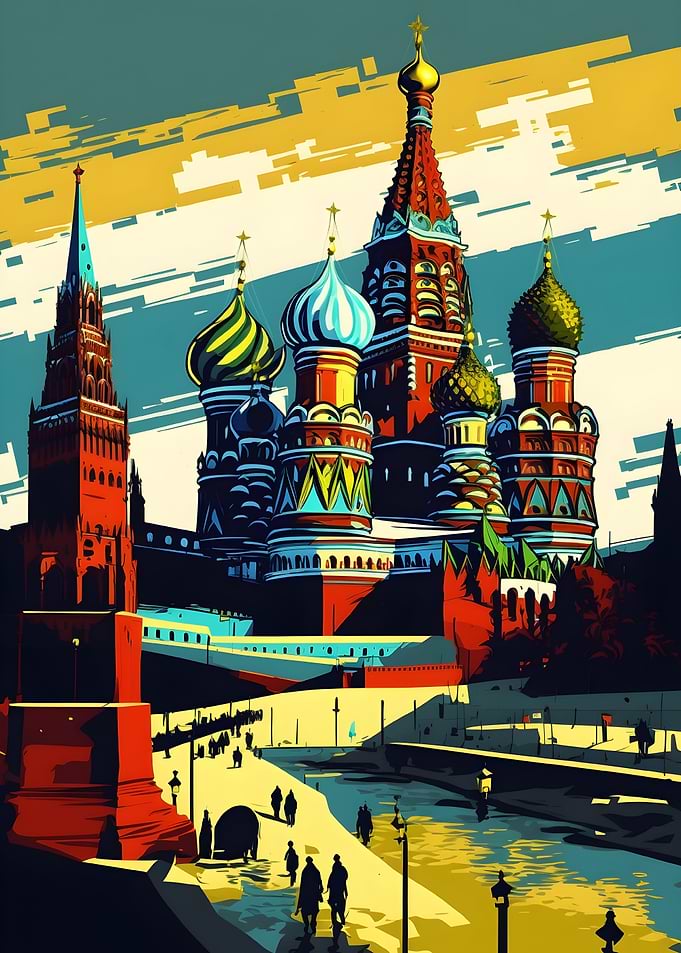 Moscow Kremlin Pop Art