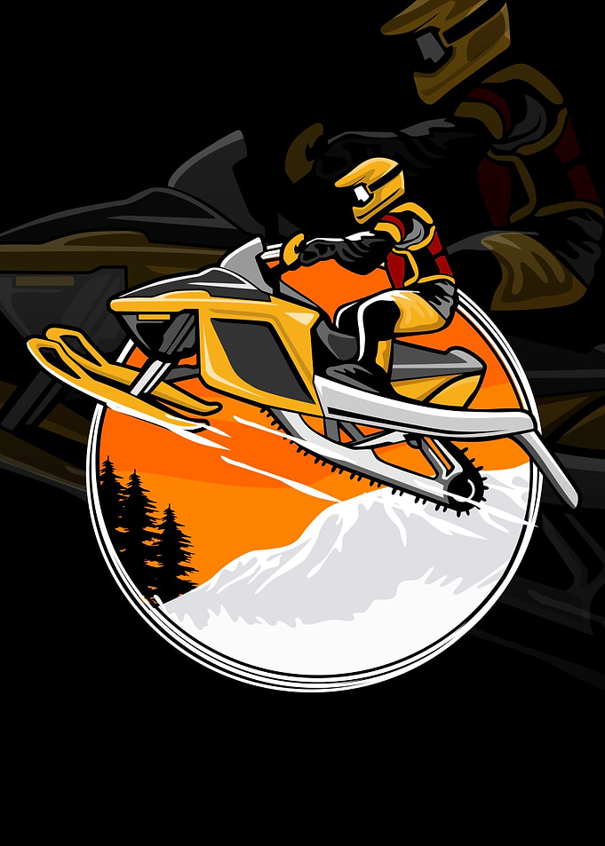 snowmobile trails poster